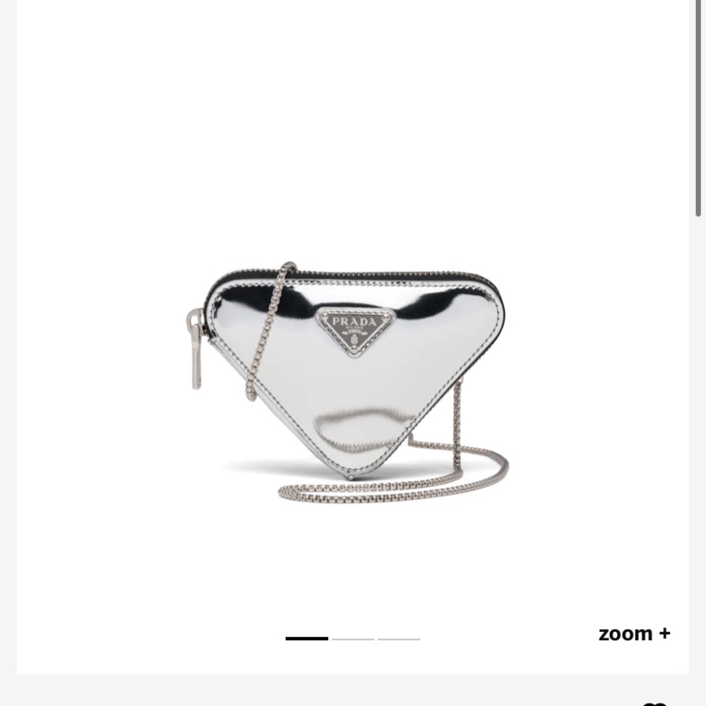 Prada brushed leather mini pouch